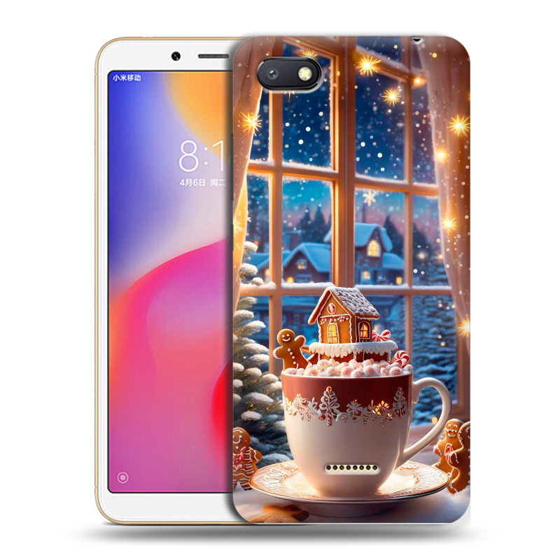 Пластиковый чехол на Xiaomi RedMi 6A с принтом Новый год Пластиковый чехол на Xiaomi RedMi 6A с принтом Новый год