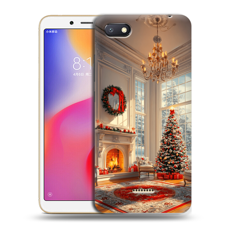 Пластиковый чехол на Xiaomi RedMi 6A с принтом Новый год Пластиковый чехол на Xiaomi RedMi 6A с принтом Новый год