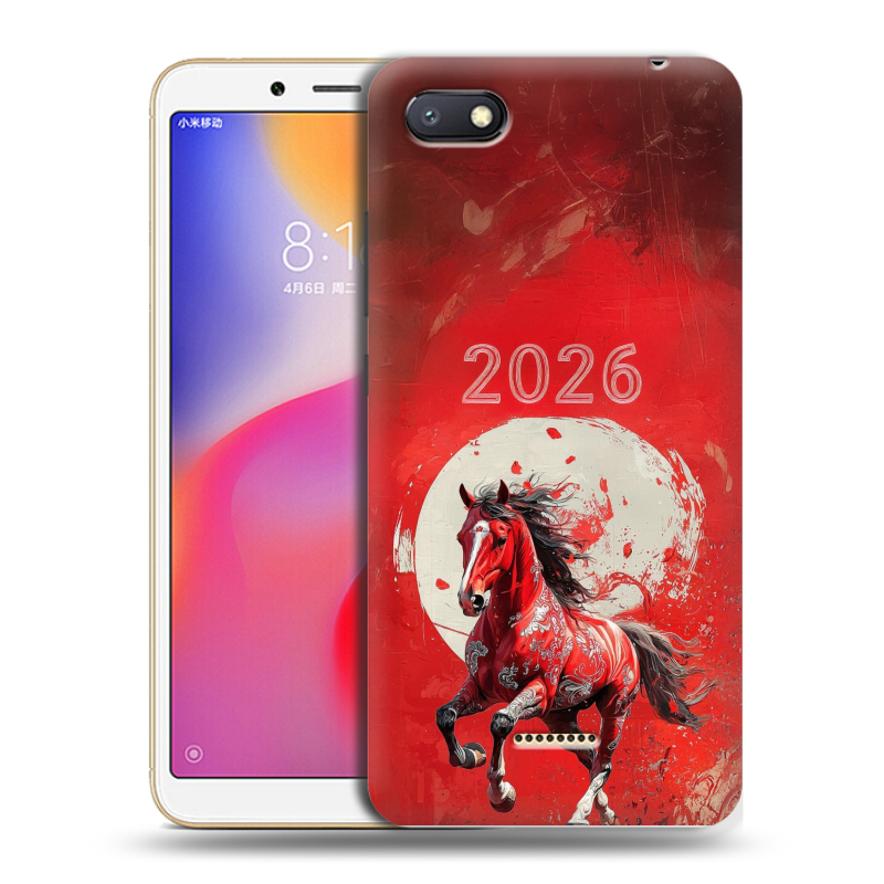 Пластиковый чехол на Xiaomi RedMi 6A с принтом Новый год Пластиковый чехол на Xiaomi RedMi 6A с принтом Новый год