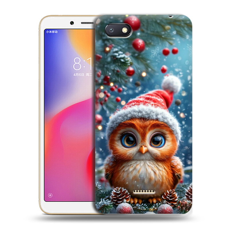 Пластиковый чехол на Xiaomi RedMi 6A с принтом Новый год Пластиковый чехол на Xiaomi RedMi 6A с принтом Новый год
