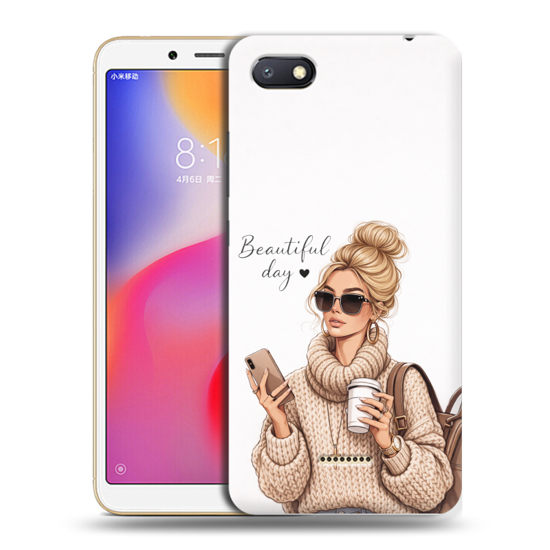 Пластиковый чехол на Xiaomi RedMi 6A с принтом женский Пластиковый чехол на Xiaomi RedMi 6A с принтом женский