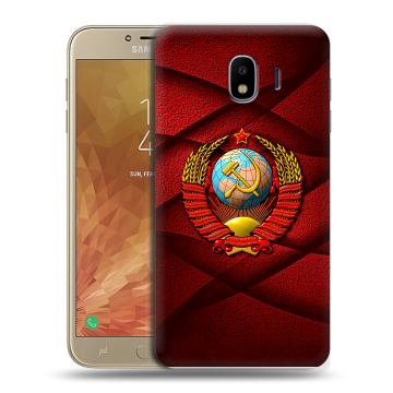 Пластиковый чехол на Samsung Galaxy J4 с принтом Герб СССР Пластиковый чехол на Samsung Galaxy J4 с принтом Герб СССР