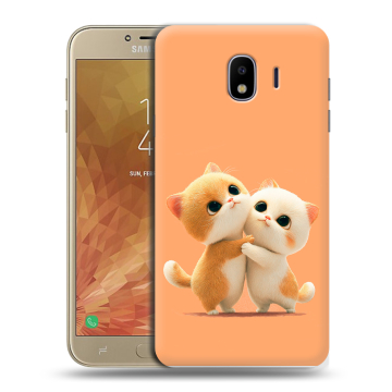 Пластиковый чехол на Samsung Galaxy J4 с принтом Милые котики Пластиковый чехол на Samsung Galaxy J4 с принтом Милые котики