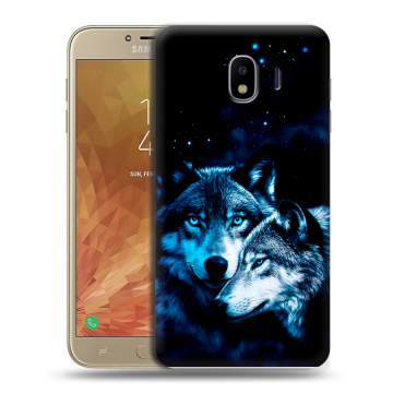 Пластиковый чехол на Samsung Galaxy J4 с принтом Волки Пластиковый чехол на Samsung Galaxy J4 с принтом Волки
