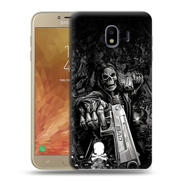 Пластиковый чехол на Samsung Galaxy J4 с принтом Скелет Пластиковый чехол на Samsung Galaxy J4 с принтом Скелет