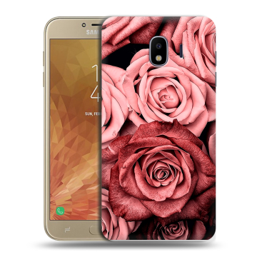 Пластиковый чехол на Samsung Galaxy J4 с принтом Цветы розы Пластиковый чехол на Samsung Galaxy J4 с принтом Цветы розы