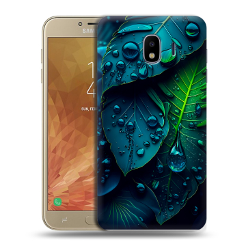 Пластиковый чехол на Samsung Galaxy J4 с принтом Листья Пластиковый чехол на Samsung Galaxy J4 с принтом Листья