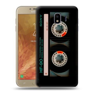 Пластиковый чехол на Samsung Galaxy J4 с принтом Кассета Пластиковый чехол на Samsung Galaxy J4 с принтом Кассета