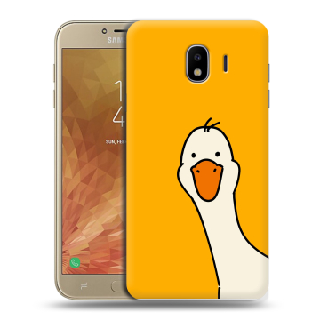 Пластиковый чехол на Samsung Galaxy J4 с принтом Утка Пластиковый чехол на Samsung Galaxy J4 с принтом Утка