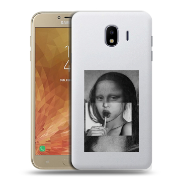 Пластиковый чехол на Samsung Galaxy J4 с принтом Мона Лиза Пластиковый чехол на Samsung Galaxy J4 с принтом Мона Лиза