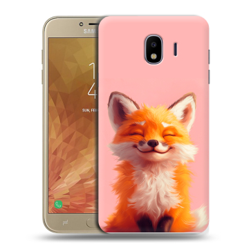 Пластиковый чехол на Samsung Galaxy J4 с принтом милая лиса Пластиковый чехол на Samsung Galaxy J4 с принтом милая лиса