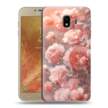 Пластиковый чехол на Samsung Galaxy J4 с принтом Розовые розы Пластиковый чехол на Samsung Galaxy J4 с принтом Розовые розы