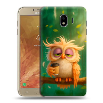 Пластиковый чехол на Samsung Galaxy J4 с принтом сова Пластиковый чехол на Samsung Galaxy J4 с принтом сова