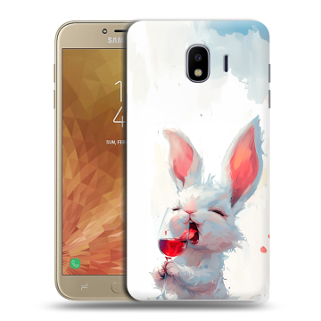 Пластиковый чехол на Samsung Galaxy J4 с принтом кролик зайчик Пластиковый чехол на Samsung Galaxy J4 с принтом кролик зайчик