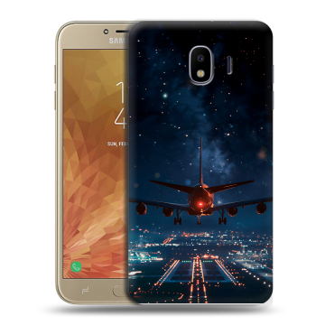 Пластиковый чехол на Samsung Galaxy J4 с принтом самолет Пластиковый чехол на Samsung Galaxy J4 с принтом самолет