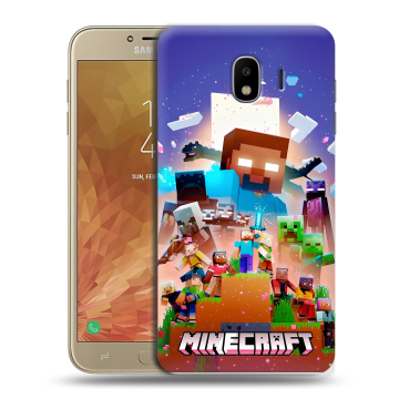 Пластиковый чехол на Samsung Galaxy J4 с принтом Майнкрафт Minecraft Пластиковый чехол на Samsung Galaxy J4 с принтом Майнкрафт Minecraft