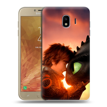 Пластиковый чехол на Samsung Galaxy J4 с принтом Как приручить дракона Пластиковый чехол на Samsung Galaxy J4 с принтом Как приручить дракона