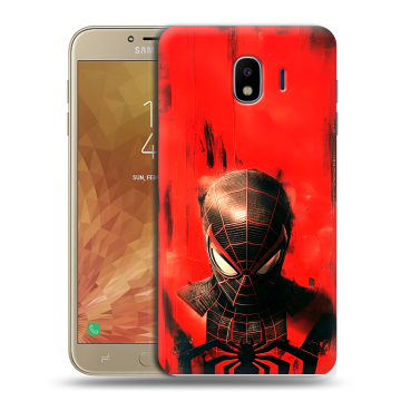 Пластиковый чехол на Samsung Galaxy J4 с принтом человек паук spiderman Пластиковый чехол на Samsung Galaxy J4 с принтом человек паук spiderman