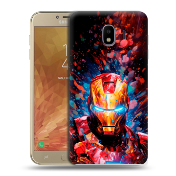 Пластиковый чехол на Samsung Galaxy J4 с принтом Железный человек Ironman Пластиковый чехол на Samsung Galaxy J4 с принтом Железный человек Ironman