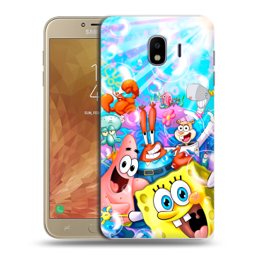 Пластиковый чехол на Samsung Galaxy J4 с принтом спанчбоб спанч боб Пластиковый чехол на Samsung Galaxy J4 с принтом спанчбоб спанч боб