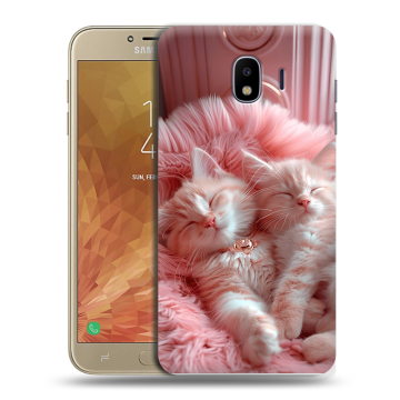 Пластиковый чехол на Samsung Galaxy J4 с принтом котята котики Пластиковый чехол на Samsung Galaxy J4 с принтом котята котики