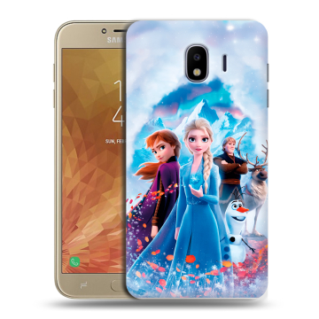 Пластиковый чехол на Samsung Galaxy J4 с принтом Холодное сердце Frozen Пластиковый чехол на Samsung Galaxy J4 с принтом Холодное сердце Frozen