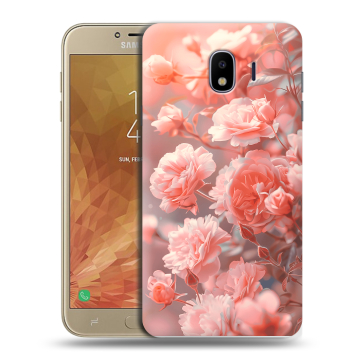 Пластиковый чехол на Samsung Galaxy J4 с принтом Розы цветы Пластиковый чехол на Samsung Galaxy J4 с принтом Розы цветы