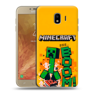 Пластиковый чехол на Samsung Galaxy J4 с принтом Майнкрафт Minecraft Пластиковый чехол на Samsung Galaxy J4 с принтом Майнкрафт Minecraft