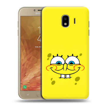 Пластиковый чехол на Samsung Galaxy J4 с принтом спанчбоб спанч боб