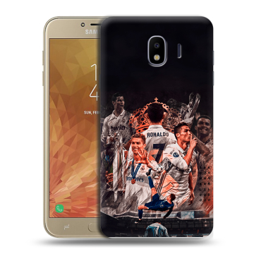 Пластиковый чехол на Samsung Galaxy J4 с принтом Реал Роналдо Real Ronaldo