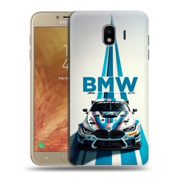 Пластиковый чехол на Samsung Galaxy J4 с принтом БМВ BMW Пластиковый чехол на Samsung Galaxy J4 с принтом БМВ BMW