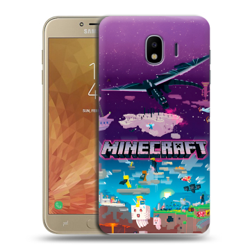 Пластиковый чехол на Samsung Galaxy J4 с принтом Майнкрафт Minecraft Пластиковый чехол на Samsung Galaxy J4 с принтом Майнкрафт Minecraft