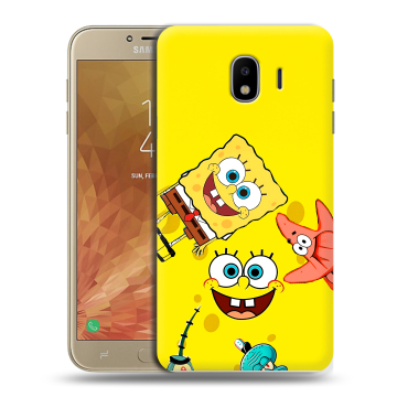 Пластиковый чехол на Samsung Galaxy J4 с принтом Спанч боб Спанчбоб Пластиковый чехол на Samsung Galaxy J4 с принтом Спанч боб Спанчбоб
