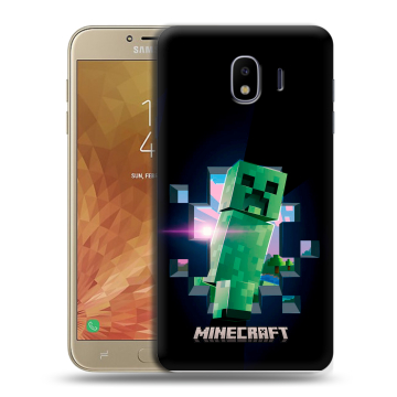 Пластиковый чехол на Samsung Galaxy J4 с принтом Майнкрафт Minecraft Пластиковый чехол на Samsung Galaxy J4 с принтом Майнкрафт Minecraft