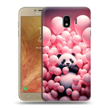 Пластиковый чехол на Samsung Galaxy J4 с принтом Панда Пластиковый чехол на Samsung Galaxy J4 с принтом Панда