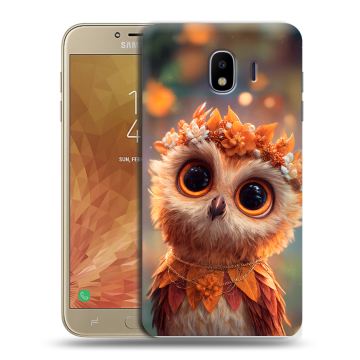 Пластиковый чехол на Samsung Galaxy J4 с принтом Милая сова Пластиковый чехол на Samsung Galaxy J4 с принтом Милая сова