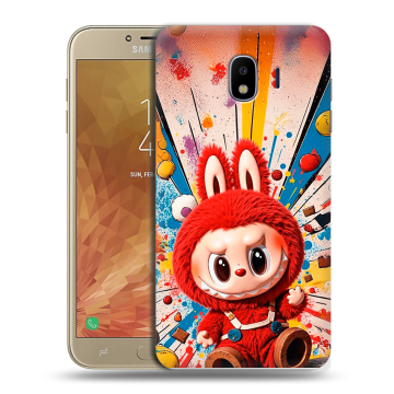 Пластиковый чехол на Samsung Galaxy J4 с принтом Labubu Лабубу Пластиковый чехол на Samsung Galaxy J4 с принтом Labubu Лабубу