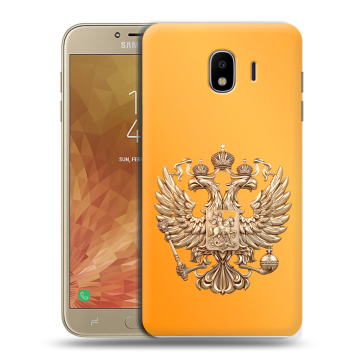 Пластиковый чехол на Samsung Galaxy J4 с принтом Герб Флаг России Пластиковый чехол на Samsung Galaxy J4 с принтом Герб Флаг России