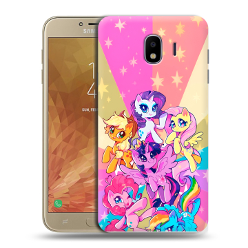 Пластиковый чехол на Samsung Galaxy J4 с принтом My little pony Дружба чудо Пластиковый чехол на Samsung Galaxy J4 с принтом My little pony Дружба чудо