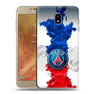 Пластиковый чехол на Samsung Galaxy J4 с принтом PSG ПСЖ Пластиковый чехол на Samsung Galaxy J4 с принтом PSG ПСЖ