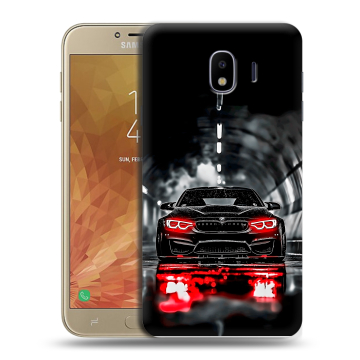 Пластиковый чехол на Samsung Galaxy J4 с принтом BMW БМВ Пластиковый чехол на Samsung Galaxy J4 с принтом BMW БМВ