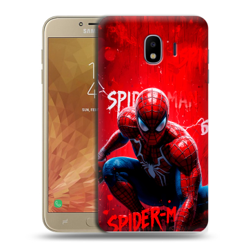Пластиковый чехол на Samsung Galaxy J4 с принтом Spiderman Человек паук Пластиковый чехол на Samsung Galaxy J4 с принтом Spiderman Человек паук