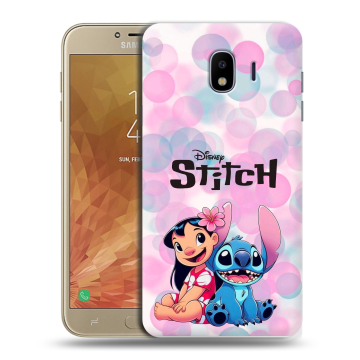 Пластиковый чехол на Samsung Galaxy J4 с принтом Лило и Стич Пластиковый чехол на Samsung Galaxy J4 с принтом Лило и Стич