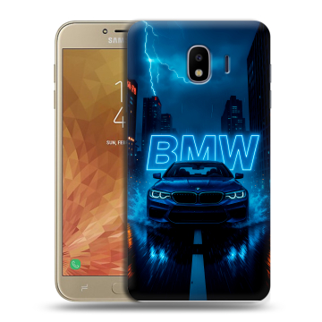 Пластиковый чехол на Samsung Galaxy J4 с принтом BMW БМВ Пластиковый чехол на Samsung Galaxy J4 с принтом BMW БМВ