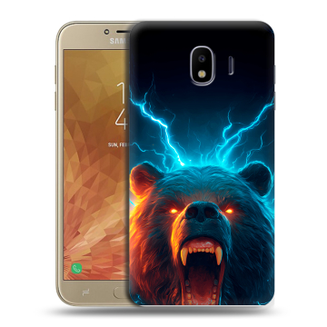 Пластиковый чехол на Samsung Galaxy J4 с принтом Медведь Пластиковый чехол на Samsung Galaxy J4 с принтом Медведь