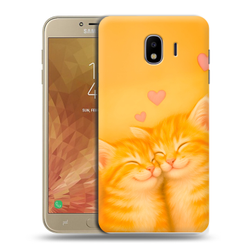 Пластиковый чехол на Samsung Galaxy J4 с принтом Милые котята Пластиковый чехол на Samsung Galaxy J4 с принтом Милые котята