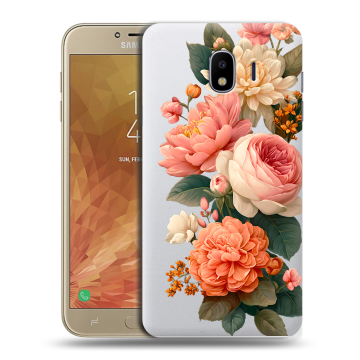Пластиковый чехол на Samsung Galaxy J4 с принтом цветы Пластиковый чехол на Samsung Galaxy J4 с принтом цветы