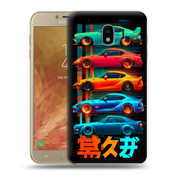 Пластиковый чехол на Samsung Galaxy J4 с принтом машины тачки Пластиковый чехол на Samsung Galaxy J4 с принтом машины тачки