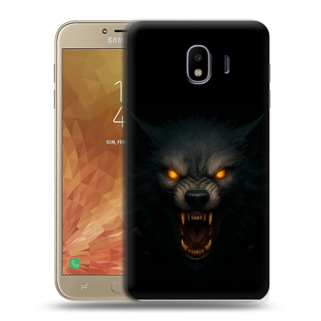 Пластиковый чехол на Samsung Galaxy J4 с принтом Волк Пластиковый чехол на Samsung Galaxy J4 с принтом Волк