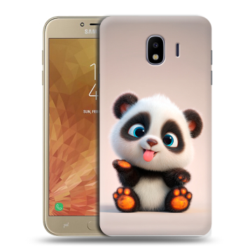 Пластиковый чехол на Samsung Galaxy J4 с принтом милая панда Пластиковый чехол на Samsung Galaxy J4 с принтом милая панда